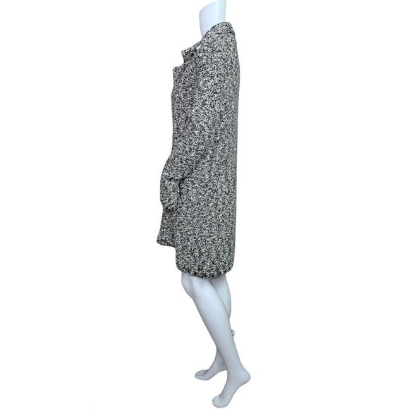 Lucky Brand Black Tweed Mackenzie Button Up Cardigan Sweater Jacket Size Medium - Picture 5 of 9